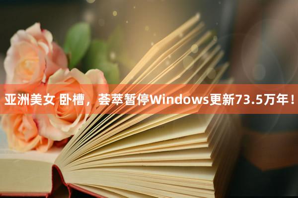 亚洲美女 卧槽，荟萃暂停Windows更新73.5万年！