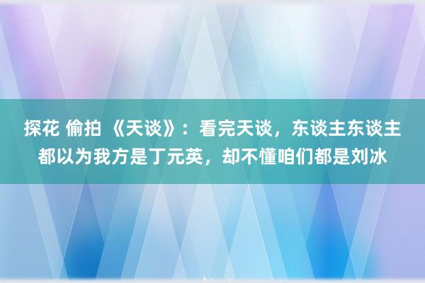 探花 偷拍 《天谈》：看完天谈，东谈主东谈主都以为我方是丁元英，却不懂咱们都是刘冰