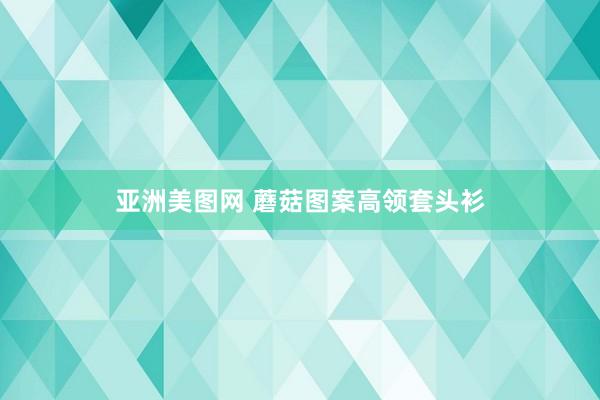 亚洲美图网 蘑菇图案高领套头衫